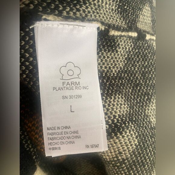 FARM Rio Leopard Pattern Sweater Dress High Neck Multicolored Sz L NWT - Picture 14 of 17